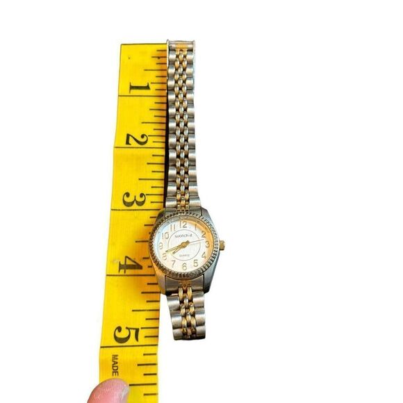 Watch-It Quartz Analog Watch With Two-Tone Stainless Steel Strap Case Diameter 1 - Picture 5 of 12